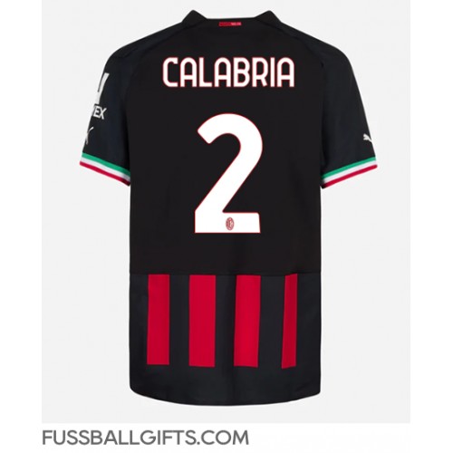 AC Milan Davide Calabria #2 Fußballbekleidung Heimtrikot 2022-23 Kurzarm
